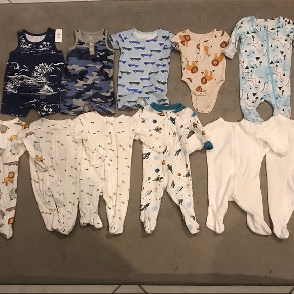 Lot of 11 Gap Baby Boy one Pieces 0-3 months - Picture 1 of 10